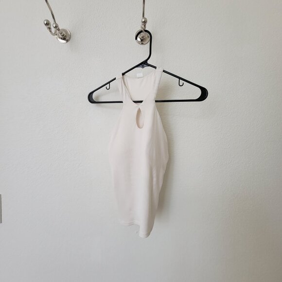 Alo Ribbed Mesmerize Bra Tank S Ivory - Picture 8 of 9